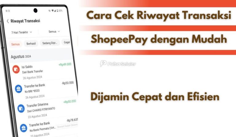 Cara Cek Riwayat Transaksi Di Shopeepay Dengan Mudah Pulsa Seluler