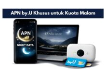 APN by.U Khusus untuk Kuota Malam