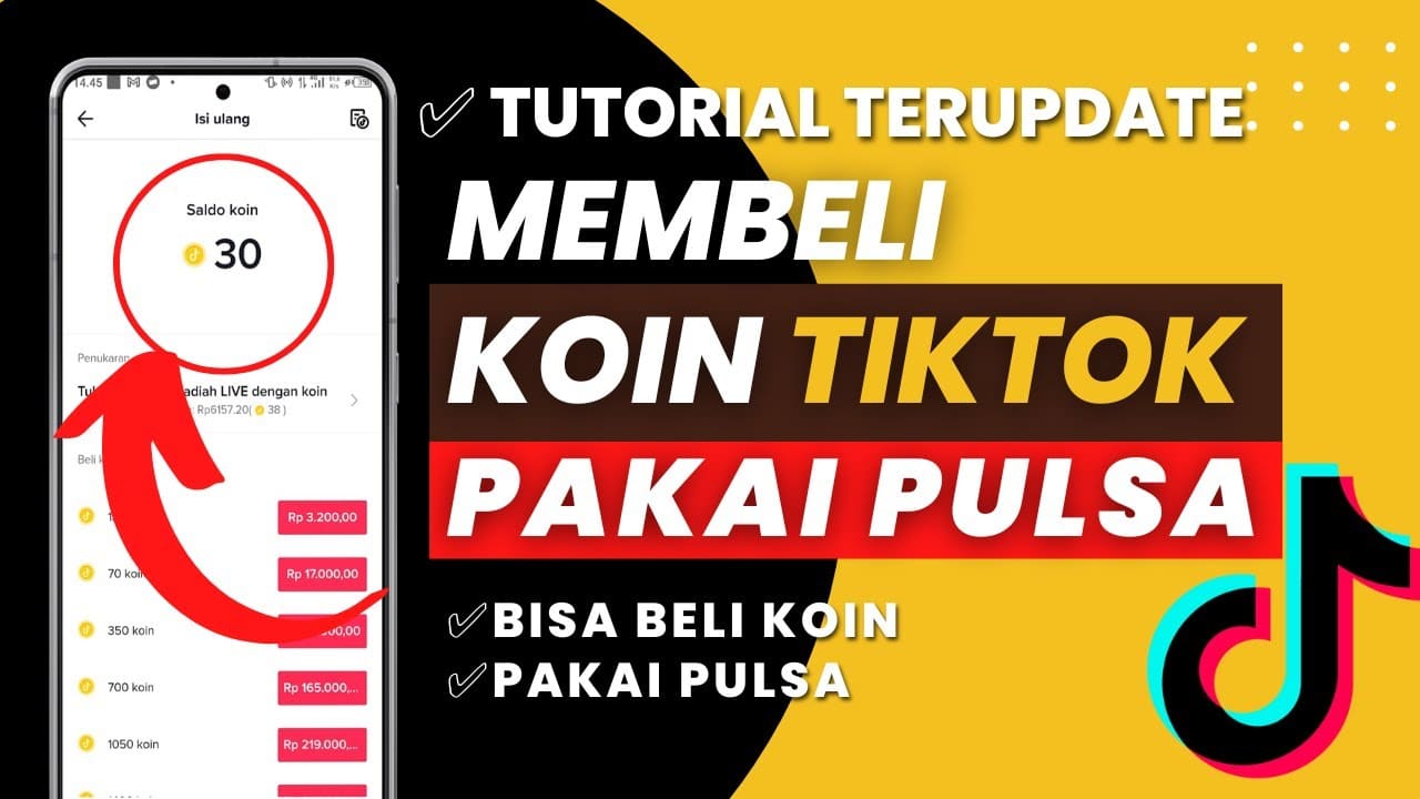 Cara Beli Koin TikTok Murah Pakai Pulsa