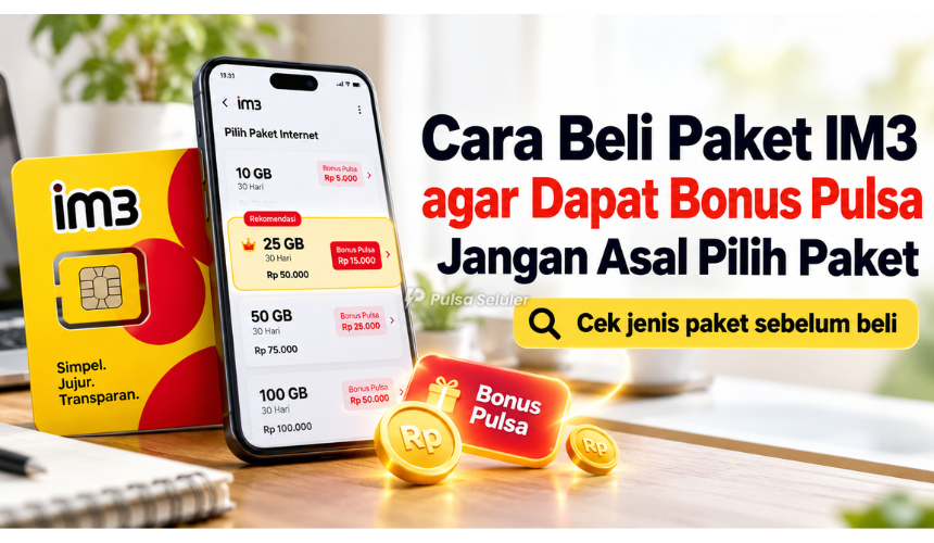 Cara Beli Paket IM3 agar Dapat Bonus Pulsa