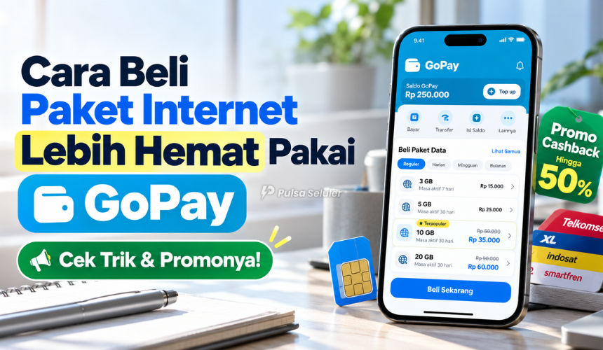 Cara Beli Paket Internet Lebih Hemat Pakai GoPay