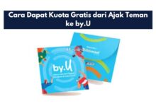Cara Dapat Kuota Gratis dari Ajak Teman ke by.U