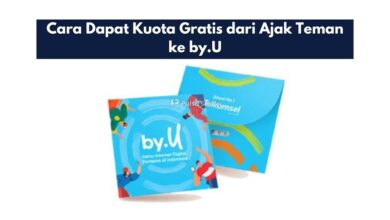 Cara Dapat Kuota Gratis dari Ajak Teman ke by.U