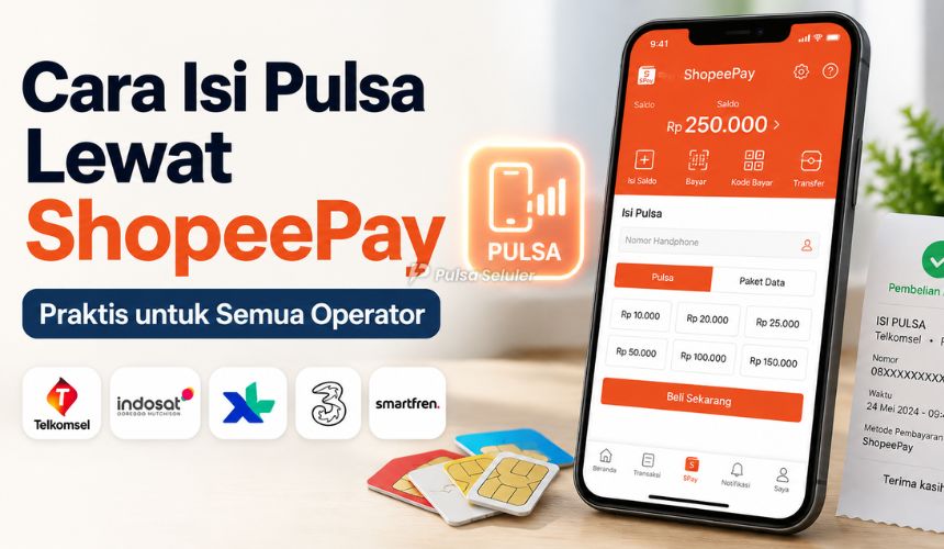 Cara Isi Pulsa Lewat ShopeePay