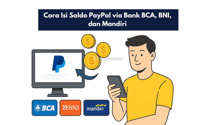 Cara Isi Saldo PayPal via Bank BCA, BNI, dan Mandiri