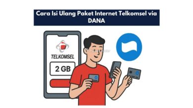 Cara Isi Ulang Paket Internet Telkomsel via DANA