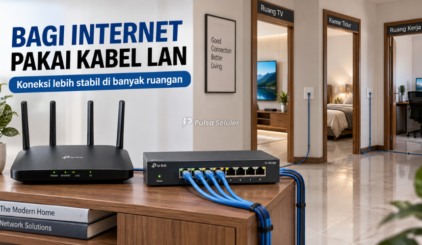 Cara Membagi Internet ke Banyak Ruangan Pakai Kabel LAN