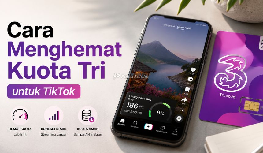 Cara Menghemat Kuota Tri untuk TikTok