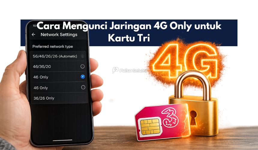 Cara Mengunci Jaringan 4G Only untuk Kartu Tri