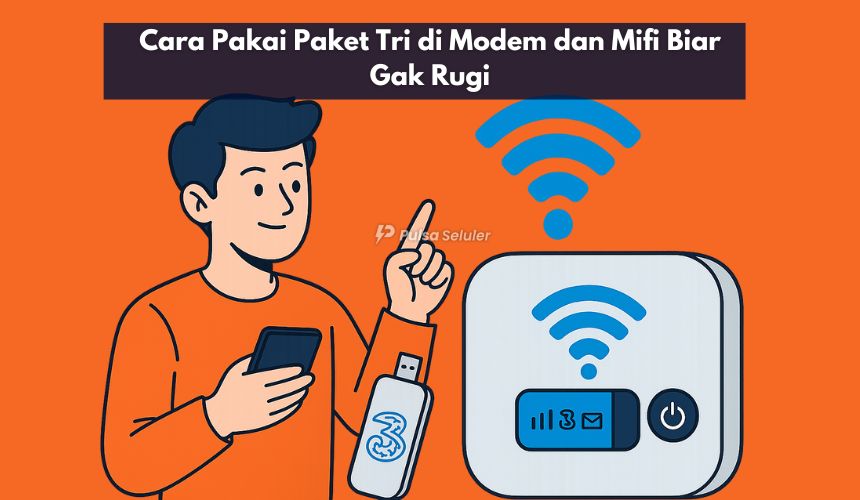 Cara Pakai Paket Tri di Modem dan Mifi Biar Gak Rugi