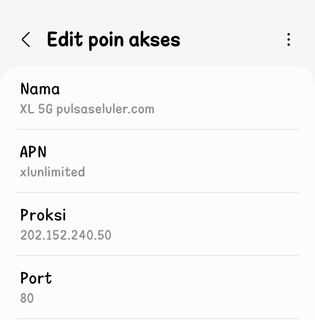 Cara Setting APN XL