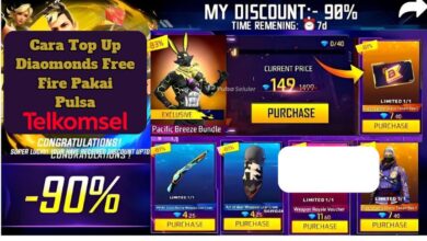 Cara Top Up Diaomonds Free Fire Pakai Telkomsel