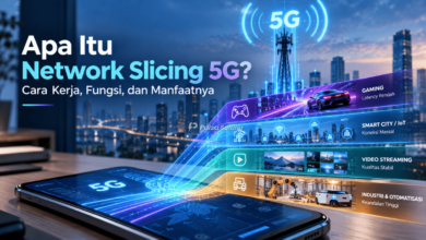 Ilustrasi Futuristik Network Slicing 5G