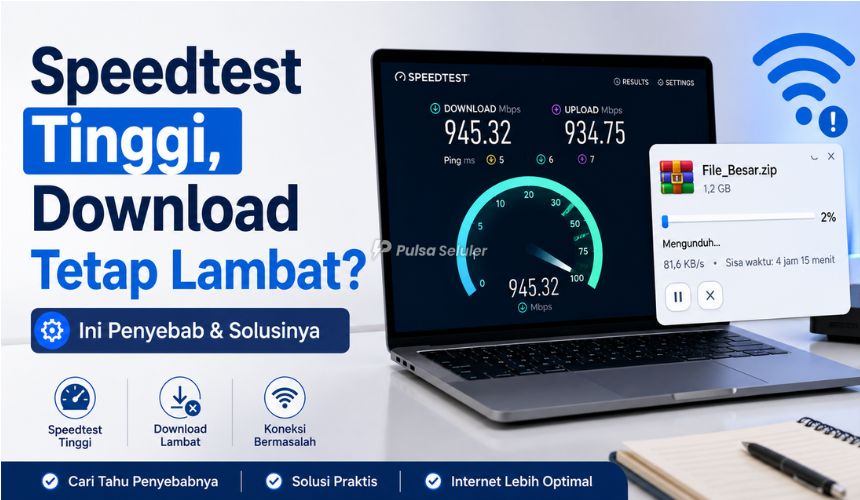 Kenapa Speedtest Tinggi tetapi Download File Tetap Lambat