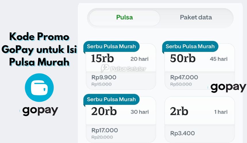 Kode Promo GoPay untuk Isi Pulsa Murah