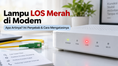 Lampu LOS Merah di Modem