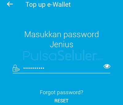 Masukan Password Jenius