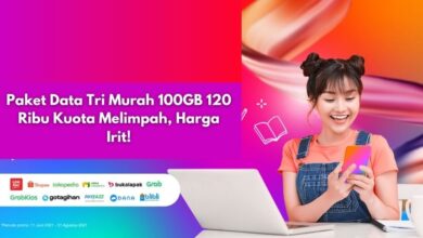 Paket Data Tri Murah 100GB 120 Ribu Kuota Melimpah, Harga Irit!