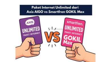 Paket Internet Unlimited dari Axis AIGO vs Smartfren GOKIL Max