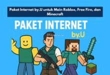Paket Internet by.U untuk Main Roblox, Free Fire, dan Minecraft