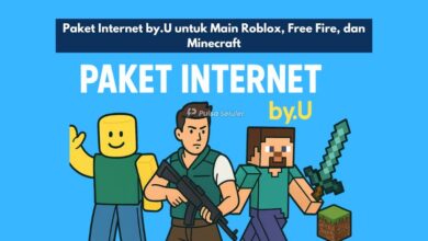 Paket Internet by.U untuk Main Roblox, Free Fire, dan Minecraft