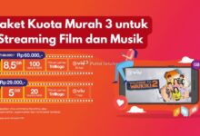 Paket Kuota Murah 3 untuk Streaming Film dan Musik