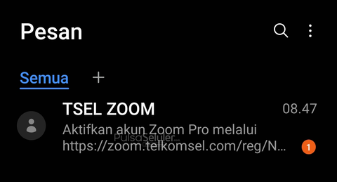 Tunggu SMS Aktivasi Zoom Pro dari Telkomsel