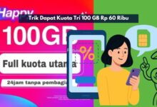 Trik Dapat Kuota Tri 100 GB Rp 60 Ribu