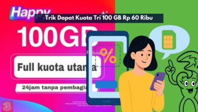 Trik Dapat Kuota Tri 100 GB Rp 60 Ribu