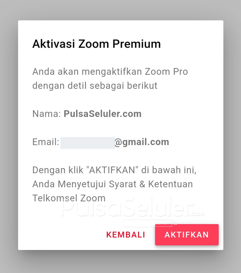 Review aktivasi Zoom Premium Telkomsel