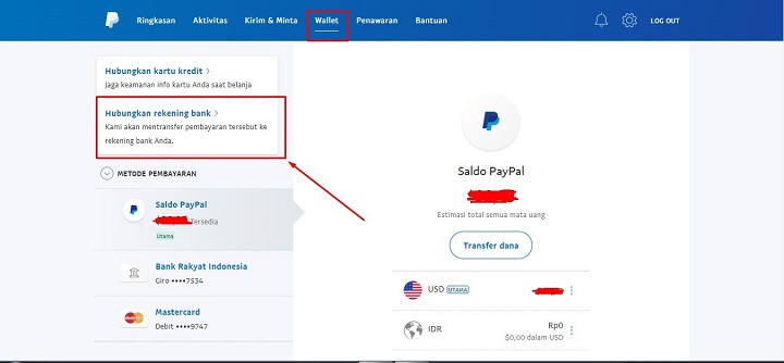 Hubungkan Rekening Bank DANA di PayPal