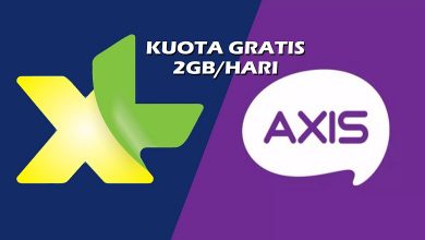 Cara Aktifkan Kuota Gratis XL dan AXIS 2GB Per Hari