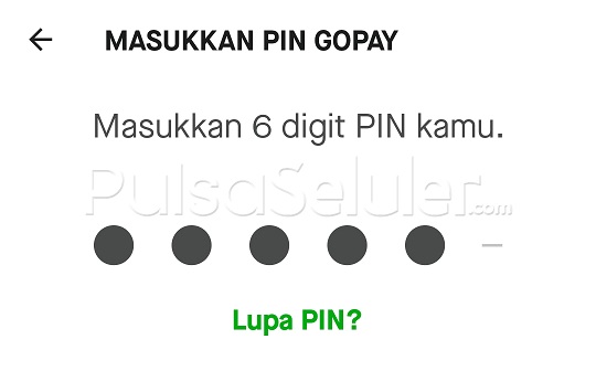 Masukan Kode PIN GoPay