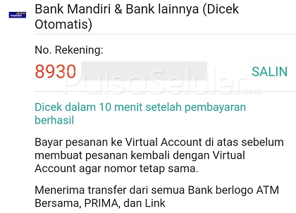 nomor virtual account transfer shopeepay