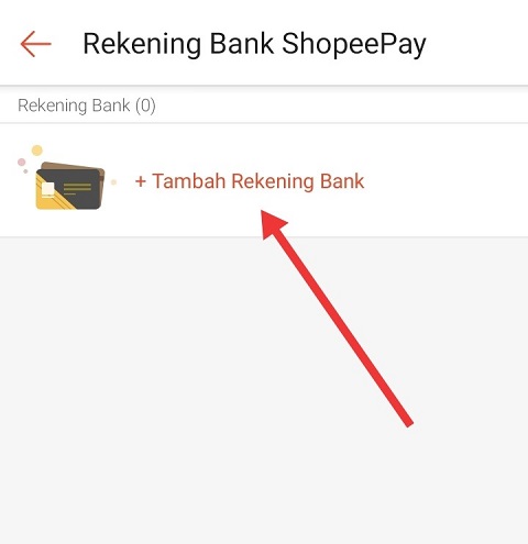 Tambah Rekening Bank di ShopeePay