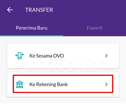 Transfer Saldo OVO ke Rekening Bank